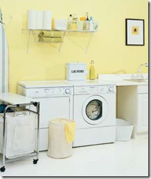 Real Simple Yellow Laundry Room
