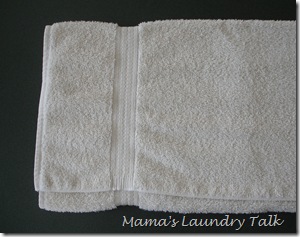 Towel Folded Thirds Top and Bottom