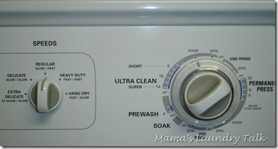 old washing machine dial settings
