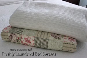 How often should you wash comforters and bed spreads? Find out at Mama's Laundry Talk!