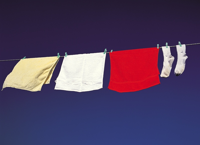 Hang laundry on a clothesline to decrease static cling
