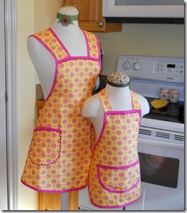 Mom and Daughter Vintage style Aprons