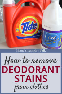How to Remove Deodorant Stains from Clothing